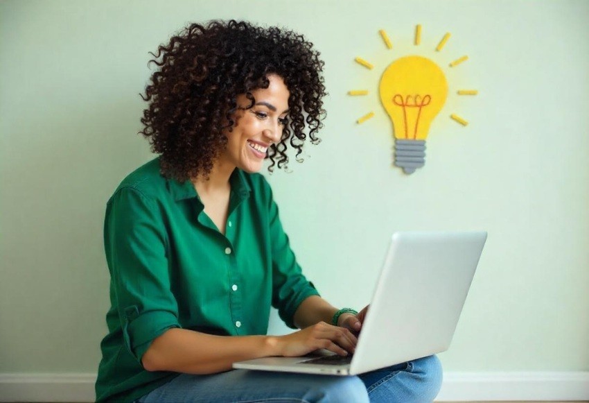 A person sits on the floor using a laptop, surrounded by the warm glow of a yellow lightbulb drawing on the wall behind them, diligently exploring Ace QBank to prepare for upcoming MCCQE1 Exam Dates.